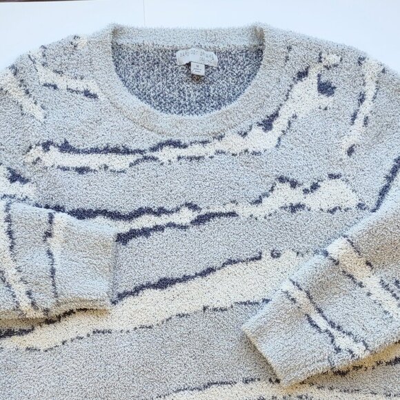 Barefoot Dreams Cozychic Pullover Sweater Animal Print Relaxed Women Medium EUC - Picture 7 of 10